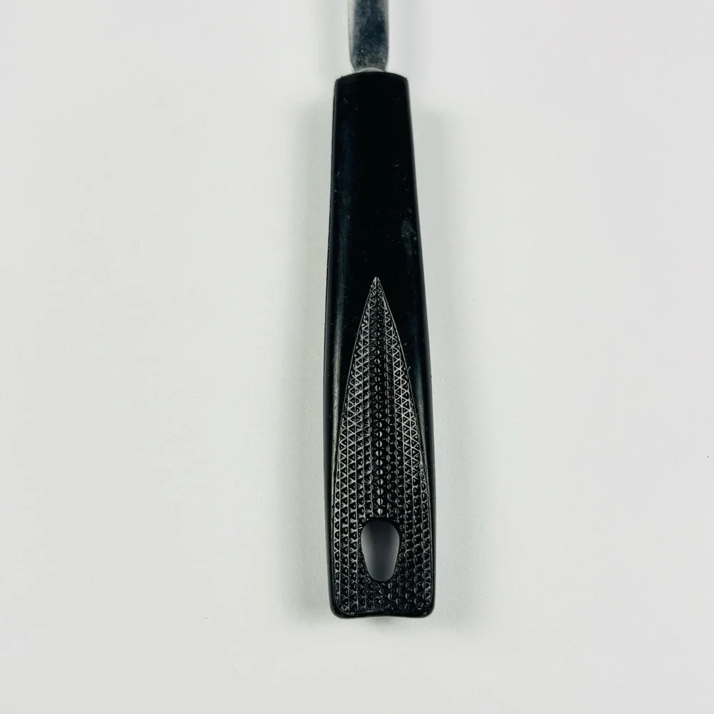 Ekco Stainless Meat‎ Carving Serving Fork Black Plastic Handle USA - 11 3/8